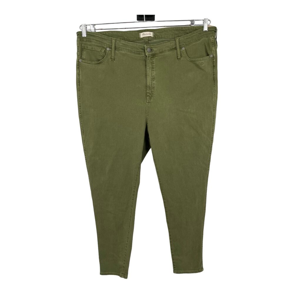 Madewell jeans 10" high waist skinny green size W 37